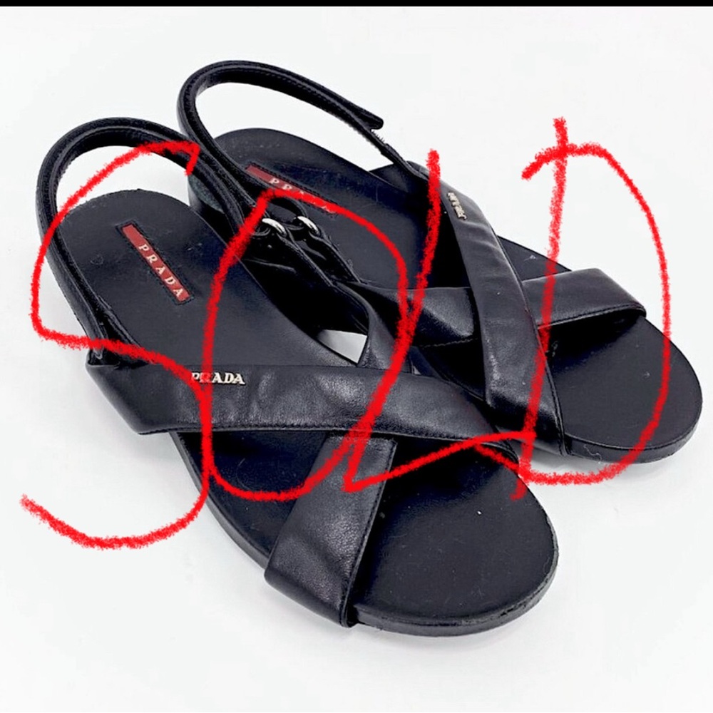 Authentic Prada  Black Sandals